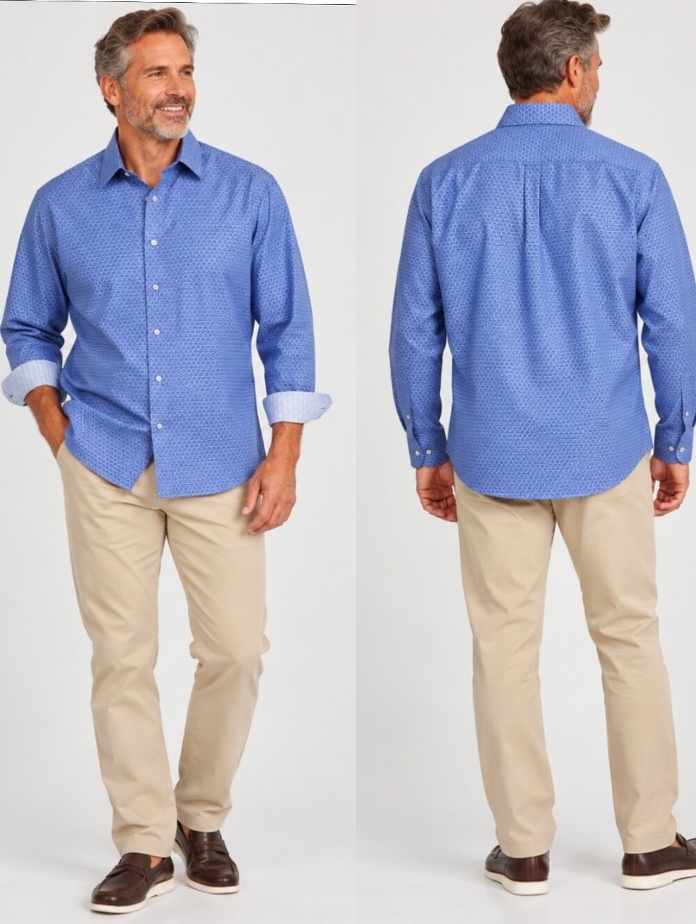 Egara Blue Diamond Sport Shirt Size M